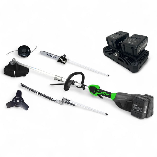 WALDMANN 4 in 1 Gartengerät Elektro mit Batterien